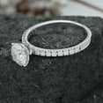 thumbnail image 5 of AFFY 1CT Moissanite Diamond Promise Wedding Band for Women in 18K White Gold over Silver-6.5, 5 of 9