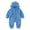 02-Blue, variant on Annhoo Newborn Boys Girls Fleece Rompers Fall Winter Infant Long Sleeve Button Down Hooded Jumpsuits with Cute Ears