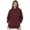 A-Wine147, variant on Jamsmile Women Sweatshirt Casual Neck Solid Color Sweatshirts Comfortable Tops Relaxed Fit Warm Knit Round Layering