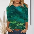 thumbnail image 1 of Camisetas Básicas Camisetas sin mangas de ganchillo estampadas étnicas Jersey Mujer Ropa de vacaciones (Verde S) Ygjytge para Mujer Verde T 3EG, 1 of 7
