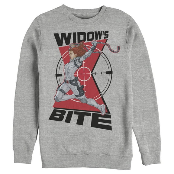Men's Marvel Black Widow in the Crosshairs Sweatshirt Athletic Heather X Large