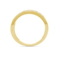 thumbnail image 5 of AFFY 0.04 Ct Round White Natural Diamond Wedding Band Ring in 14k Yellow Gold Over Sterling Silver (Clarity I2-I3) Ring Size : 9, 5 of 7