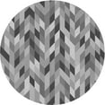 thumbnail image 1 of Ahgly Company Tapis Rond Lavable en Machine Intérieur Transitionnel Gris Nuage Gris, 6 Pieds Rond, 1 of 7