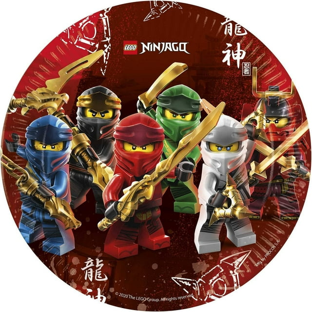 Platos de Fiesta Procós Ninjago Lego 23 cm Desechables FSC para Niño