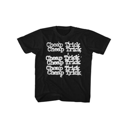 Cheap Trick x 3Rock Band Name Repeat Black Toddler Little Boys T-Shirt (Best Boy Band Names)