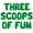 Green, variant on Letter Balloons - THREE SCOOPS OF FUN 16" Inch Alphabet Letters Foil Mylar Balloon 3rd Birthday Party Banner (White)