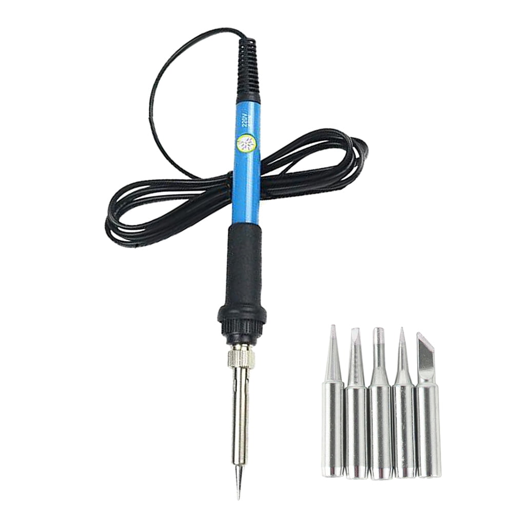 60W Soldering Iron Adjustable Temperature 5 Different Tips - Walmart.com