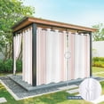 thumbnail image 6 of Pink Striped Outdoor Curtains for Patio Waterproof,Windproof Privacy Curtains with Weighted Bottom,Modern White Striped Abstract Art Aesthetics Outside Drapes for Picnic Garage Yard 54"x84" 2 Panel, 6 of 8