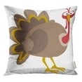 thumbnail image 1 of RYLABLUE Brown Animated Cute Cartoon Thanksgiving Turkey Bird Pets Beak Throw Pillowcase Cushion Case Cover, 1 of 1