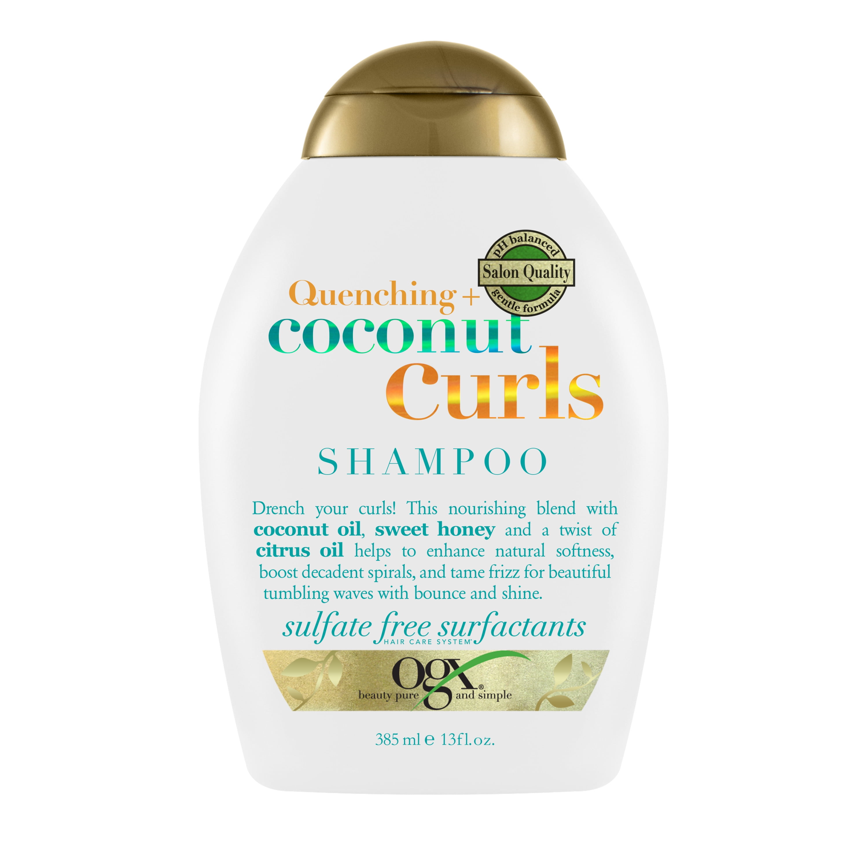 OGX Quenching + Coconut Curls Moisturizing Daily Shampoo with Honey, 13 fl  oz 
