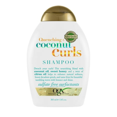 OGX Quenching + Coconut Curls Moisturizing Daily Shampoo with Honey, 13 fl oz