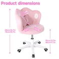 thumbnail image 6 of Queroig Kids Desk Chair, 360-Degree Swivel Makeup Chair, Adjustable Height Kids Computer Chair with Bow Pillow, Children Desk Chair for Boys Girls in Home Bedroom Study Room, 6 of 8