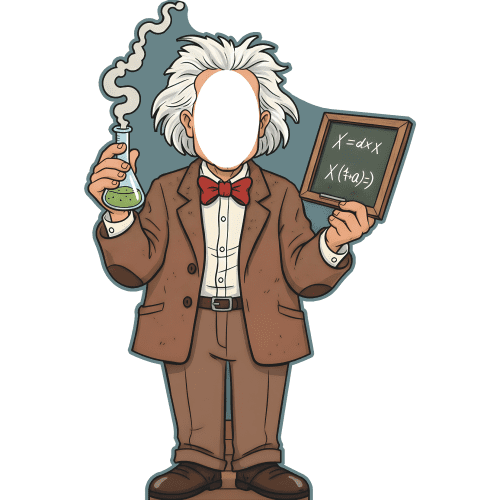 SS11301 Mad Scientist Einstein Beaker Chalkboard Science Stand In Cardboard Cutout Standee Standup