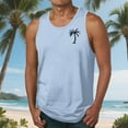thumbnail image 1 of Camiseta sin mangas de cuello redondo para hombre, blusa informal de verano sin mangas con estampado de cuello redondo para hombre, 1 of 5
