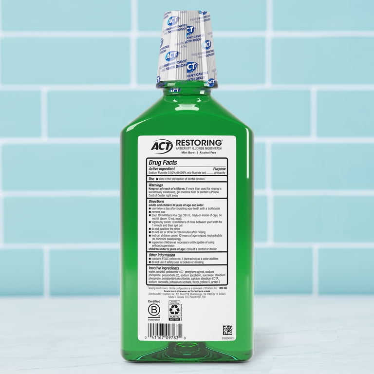 Restoring Anticavity Fluoride Mouthwash, Mint Burst photo 3