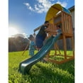 KidKraft Ainsley Wooden Outdoor Swing Set with Slide and Rock Wall