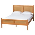 thumbnail image 3 of Baxton Studio Jenn Golden Brown Wood Japandi 5-Piece Queen Size Bedroom Set, 3 of 14