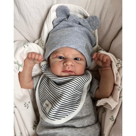 Reborn Baby Dolls 17 inch Lifelike Newborn Dolls Soft Cloth Body Poseable Real Life Baby Dolls with Doll Accessories and Gift Box for Kids Age 3