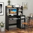 thumbnail image 4 of Gymax Bureau d'Ordinateur avec Station de Charge 43,5 Pieds' Table de Jeu Poste de Travail avec Plateau pour Clavier, 4 of 10