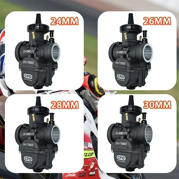 Motorcycle Flat Curtain Carburetor Scooter 2T 4T PWK 24 26 28 30mm Power Jet High Performance Dirt Bike Motocross Carburetor Set