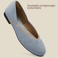 thumbnail image 5 of Rexoro Women's Flats Shoes Round Toe Breathable Knit Shoes Comfortable Slip on Casual Ballet Flats, 5 of 7