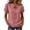 Pink, variant on DeHolifer Women's Summer Tops V-Neck Solid Color Casual Lightweight Short Sleeve Tee T-Shirts Wine M