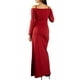 thumbnail image 4 of Jess por Meiko Vestido de Mujer de Manga Larga Off Shoulder con Adorno de Flores Bodycon Maxi Vestido XL Burdeos, 4 of 7