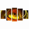thumbnail image 1 of Cuadro decorativo abstracto amarillo dorado juego de 5 piezas 150x80 cm ideal para sala comedor oficina o recámara moderna, 1 of 5