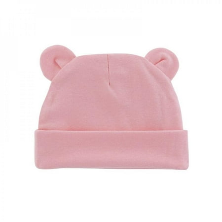 

Clearance!Autumn Winter New Baby Hat Boy Girl Beanies Cute Ears Bonnet Infant Hats Toddler Kids Outdoor Warm Knitted Beanie Cap Pink