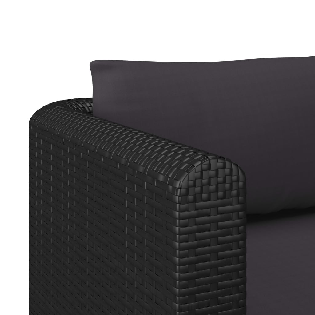 Kepooman Outdoor Sofa Set, Garden Rattan Sofa Set for Two-Person with Two Cushions and Two Pillows, Set of 2 Kepooman Outdoor Sofa Set, Garden Rattan Sofa Set for Two-Person with Two Cushions and Two Pillows, Set of 2