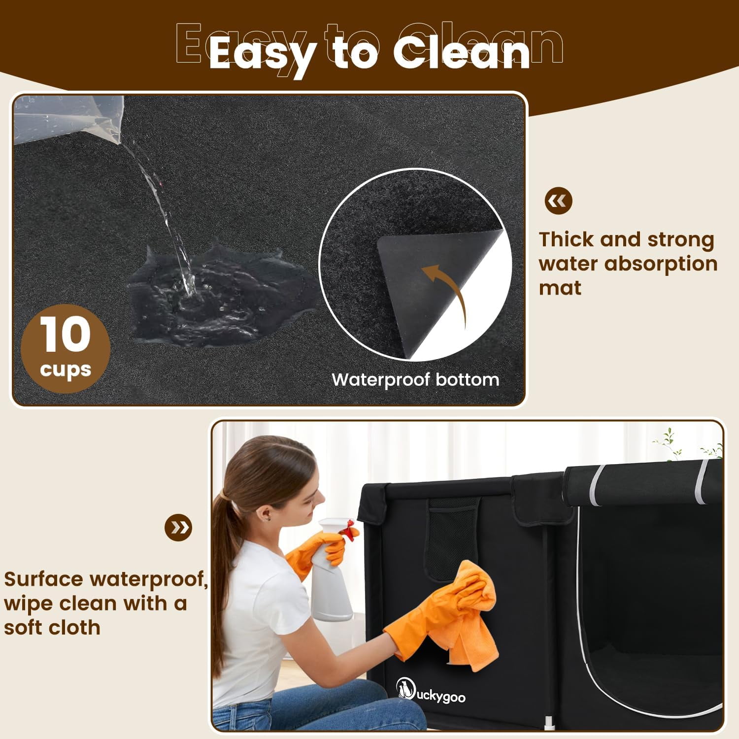 Whelping Box for Dogs - 50"L*50"W*25"H Dog Whelping Play Pen for Puppies,Pet Whelping Box Overall 600D Oxford Fabric with Absorbent Whelping Pad,Dog Birthing Box for Large Medium Small Dogs