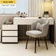 thumbnail image 1 of Led Chair Lacquer Dressing Table Container Nordic Comfortable Dressing Table Dressers Bedroom Tocador Maquillaje Home Furniture My Lux Decor Round, 1 of 20