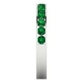 thumbnail image 4 of 0.39 ctw Wedding Band for Women - 14K White Gold Simulated Emerald Stackable Eternity Ring, 4 of 6