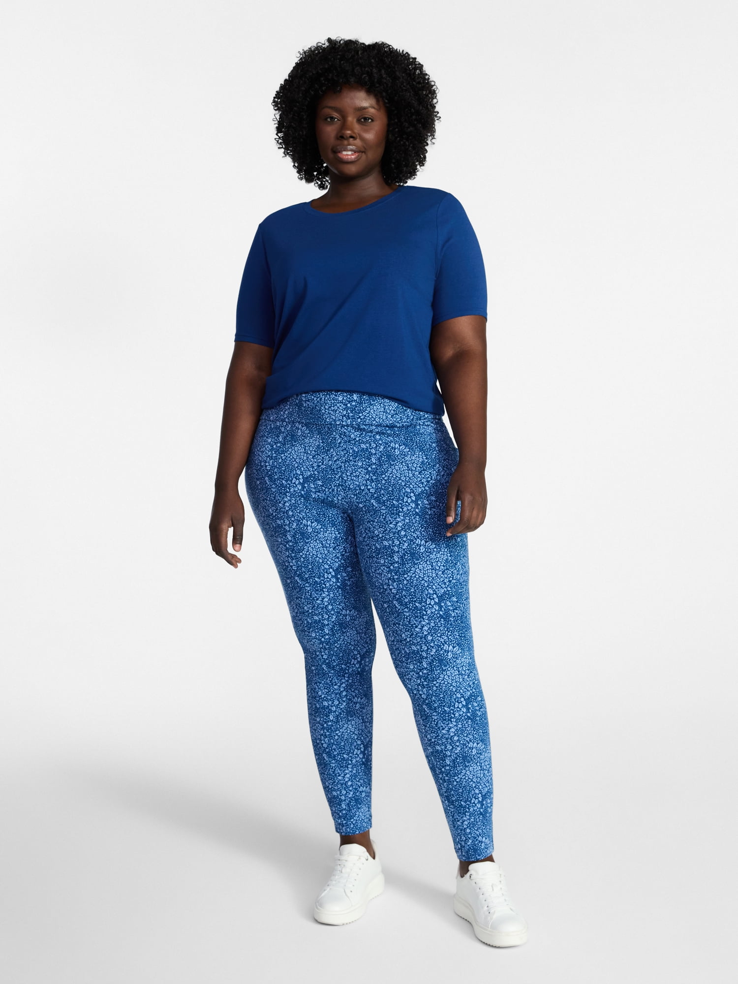 Terra & Sky Women's Plus High Waist Full Length Leggings, Sizes 0X-5X