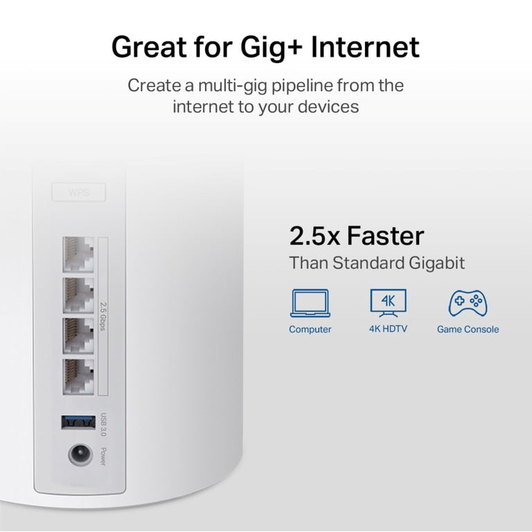 TP-Link Deco Pro WB22000 Tri-Band Wi-Fi 7 Whole Home Mesh Router