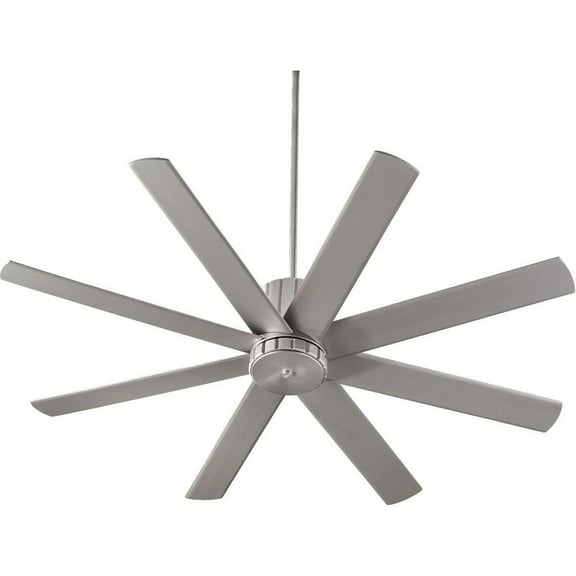 96608-65-Quorum Lighting-Proxima - Ceiling Fan in Soft Contemporary style - 60 inches wide by 18 inches high-Satin Nickel Finish-Satin Nickel Blade