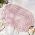 thumbnail image 3 of DII Bath Rugs Soft & Plush Oval Mauve Cotton Bath Mat, 21" x 34", Reversible, 3 of 3