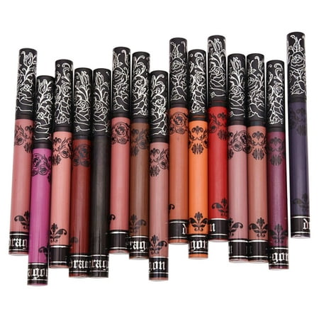 ZEDWELL Velvet Liquid Lipstick Set - 15 pcs Long Lasting Waterproof Matte Tint Lip Pigment Nonstick Lipsticks Pen Lip