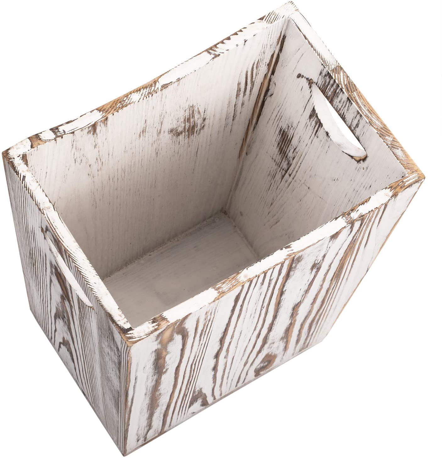 NEX Wood Trash Can, Rustic Farmhouse Style Wastebasket Bin