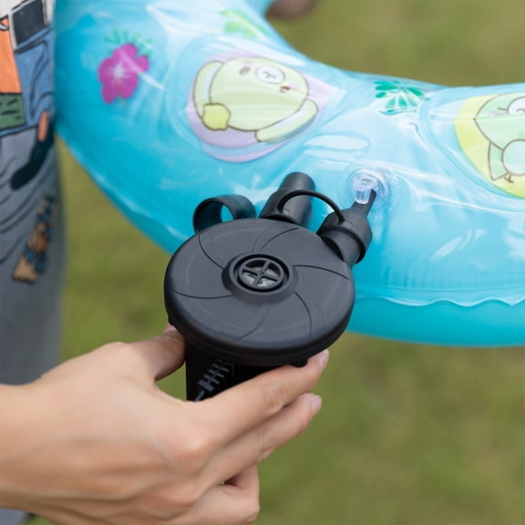 Portable Electric Air Pump for Inflation and Deflation, Compact Suction Pump for Home and Car Use with Air Mattresses, Pool Floats, Vacuum Bags, Travel and Camping, Black