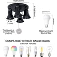thumbnail image 5 of KEESFU 4-Light Industrial Track Lighting Fixture, Black Adjustable Ceiling Light with Pull Chain Switch, Modern Flush Mount for Kitchen, Hallway, Dining Room, 5 of 9
