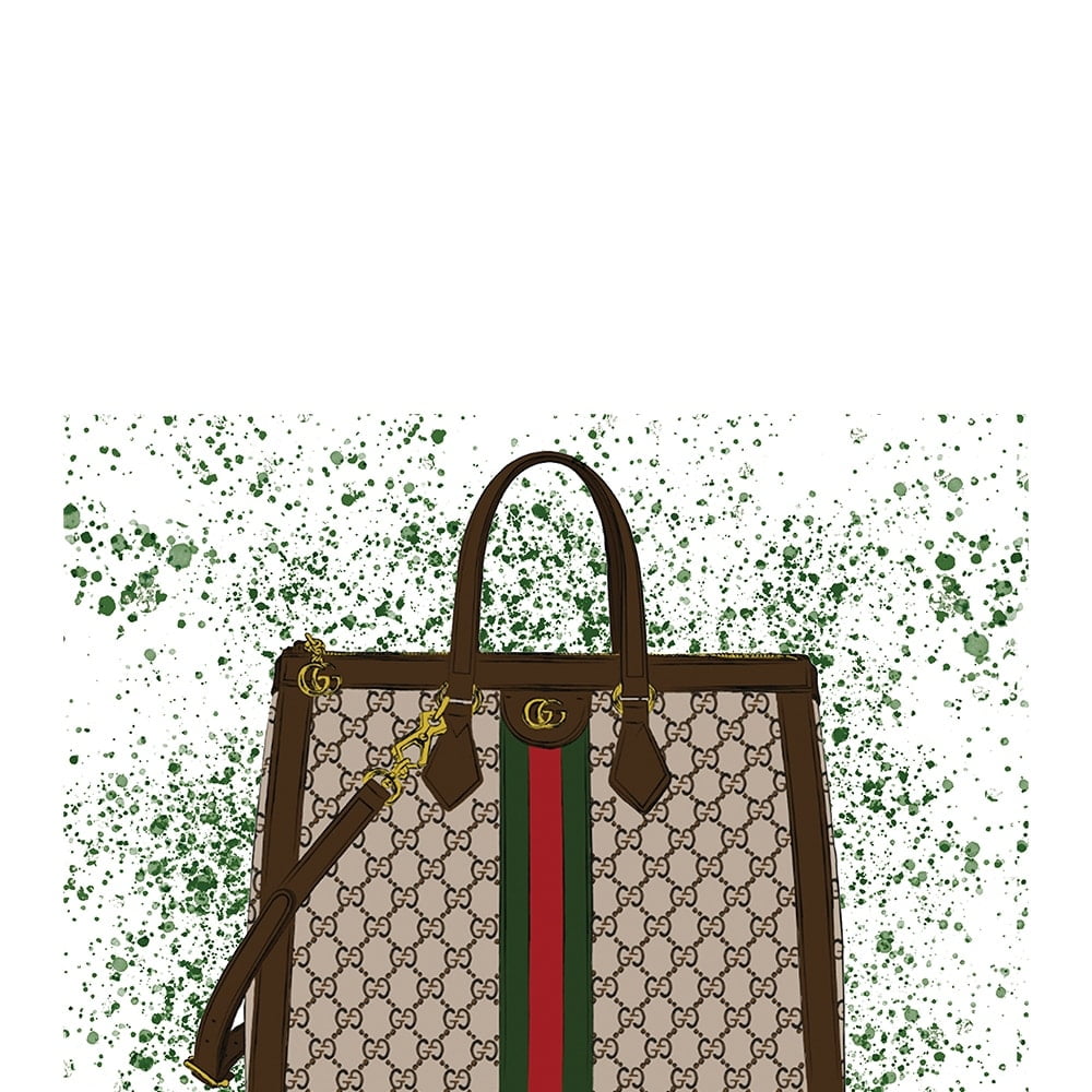 GLAM FASHION PURSE BAG Canvas Artwork - 14"x14" 14 x 14