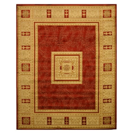 EORC ANT4670 Machine-Made Polypropylene Josephine Rug, 5'3 x 7'3, Red