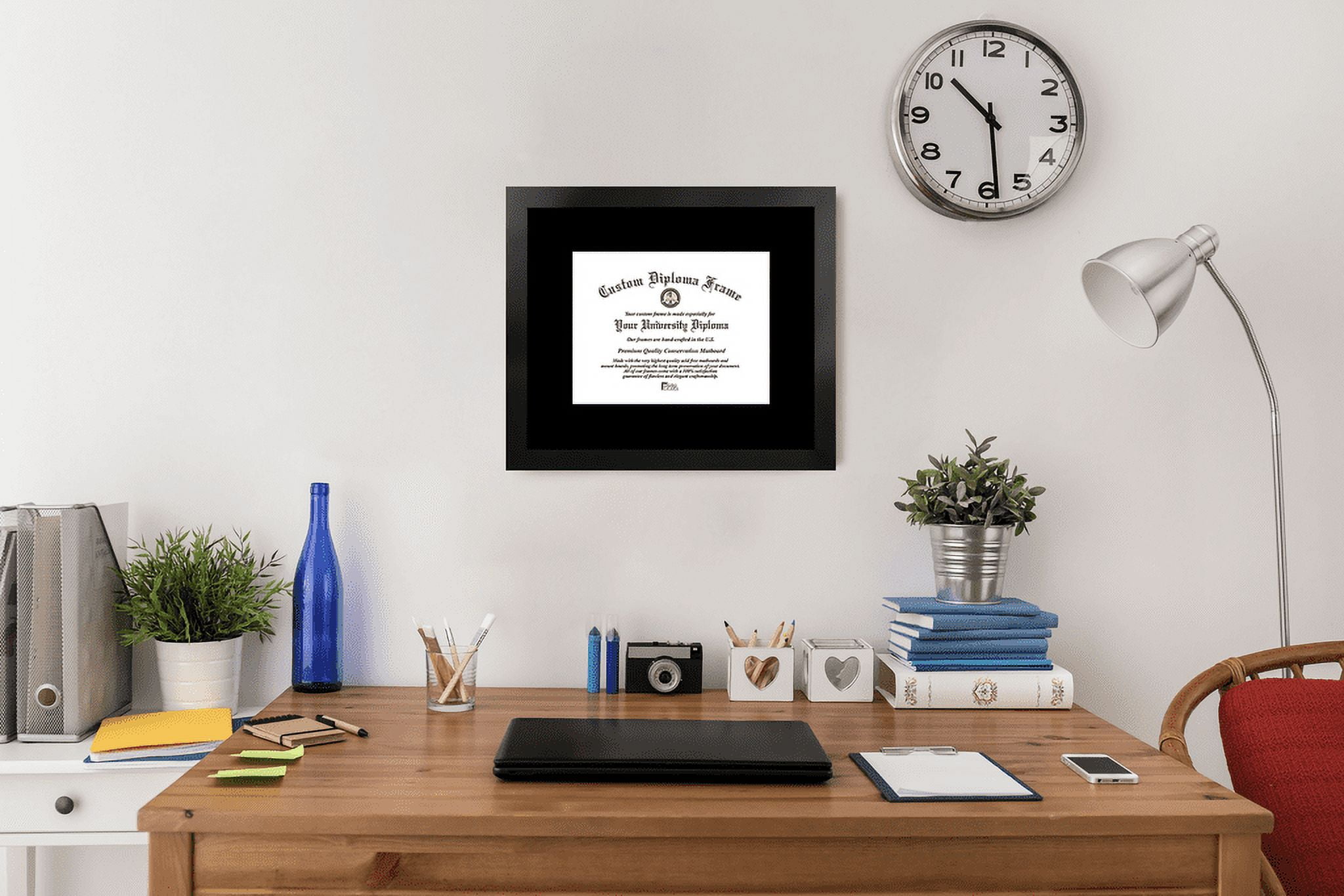 Indiana University, Bloomington 11w x 8.5h Manhattan Black Single Mat Gold Embossed Diploma Frame with Bonus Campus Images Lithograph (value savings at $59)