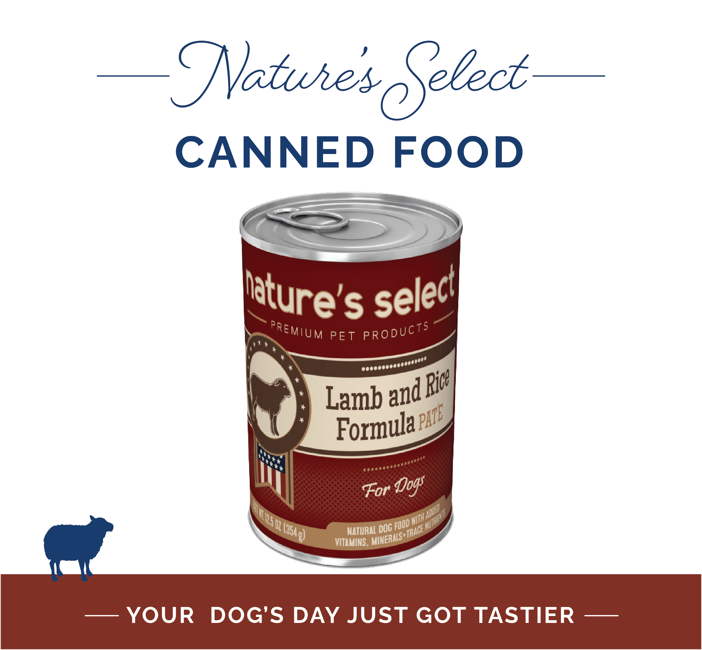 Nature's Select - Lamb & Rice Formula Paté - Canned Food for Dogs (Case of 12)