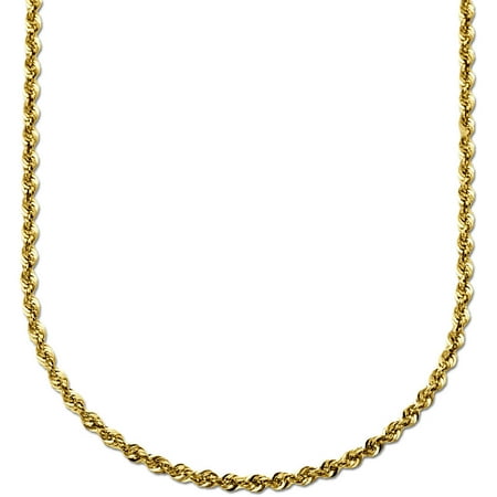 Eternity Gold Men's Glitter Chain Necklace in 14kt Gold, 24"