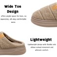 thumbnail image 4 of Knivor Quilted Fuzzy Open Back House Slippers for Men Winter Warm Platform Non Slip Cozy Lined Indoor Bedroom Slippers Large Size, 4 of 9