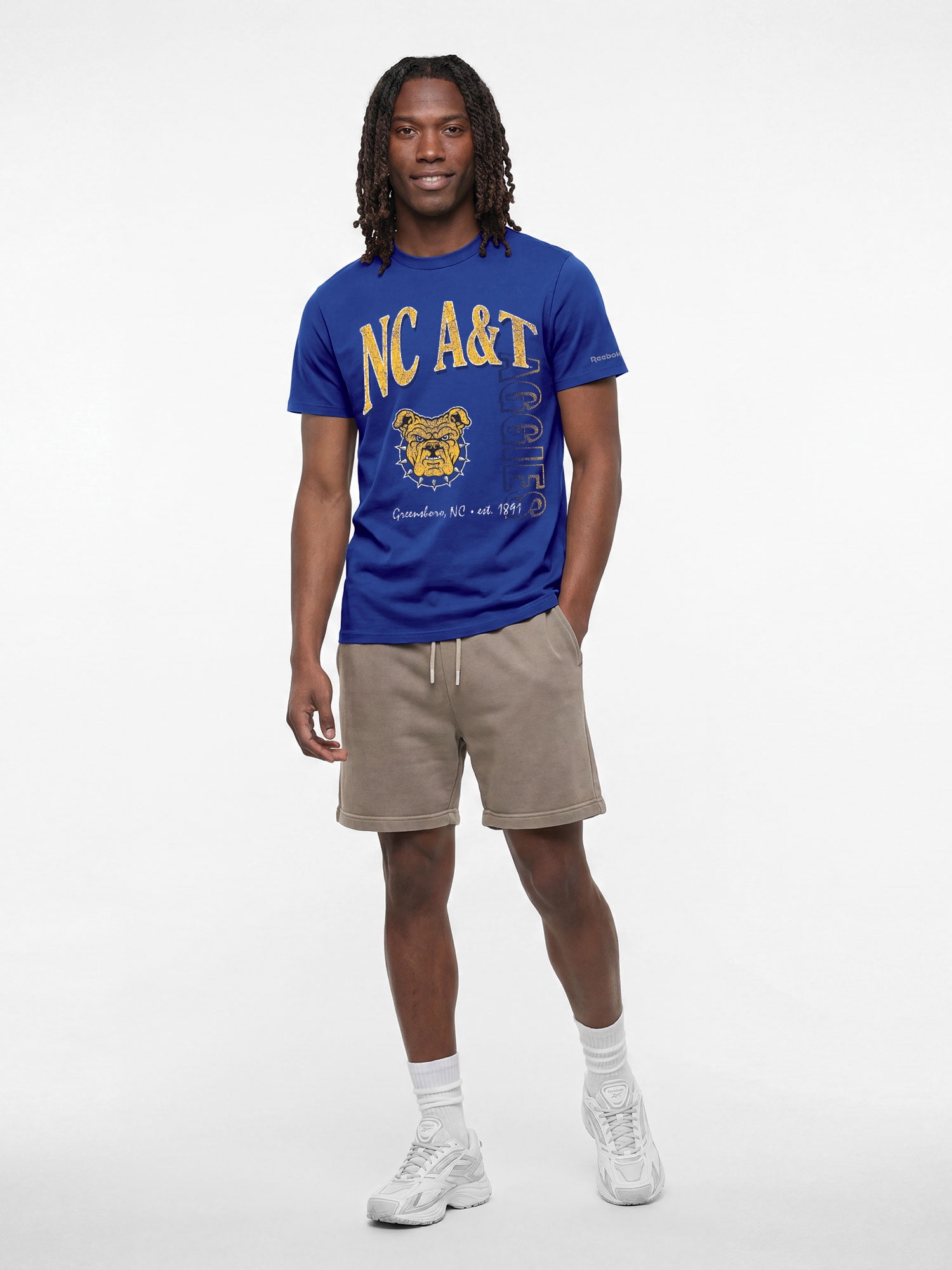 North Carolina A&T Aggies Reebok Mens Crew Neck Short Sleeve T-Shirt