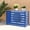 Blue, variant on ToppiJoy 4 Panels Air Conditioner Fence, 1.5P Drill-Type Louvered Grille AC Unit Fence for Outside, Outdoor Trash Can, Pool Equipment Enclosure Panels Blue