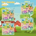 thumbnail image 2 of Puzzles for Kids, Wooden Peg Puzzles for Toddlers 2 3 4 Years Old, 4 Pcs Montessori Educational Learning Puzzles Set - Dinosaur, Farm, Sea Animal and Fruit, 2 of 6